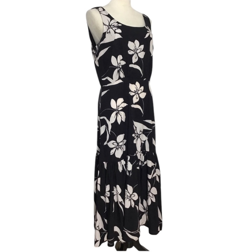 Willow Anthropologie Kate Floral Print Open Back Midi Dress Size Large N… - Picture 8 of 12